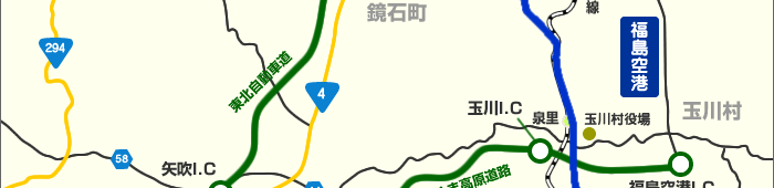 須賀川から鮫川へのルートマップ2
