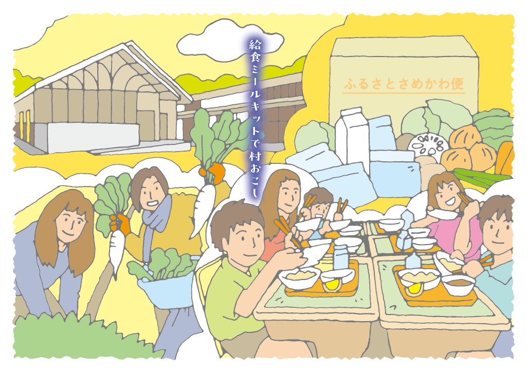 給食ミールキットで村おこし（イメージ図）