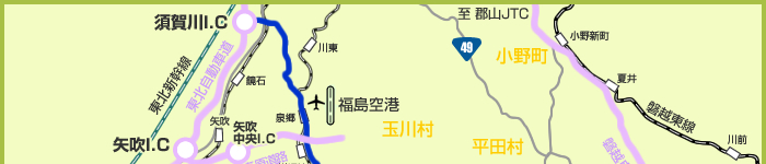 鮫川村へのルートマップ1